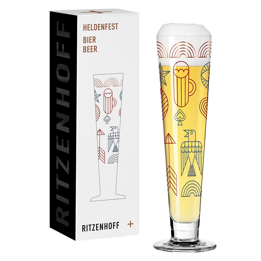 【德國 RITZENHOFF】英雄節系列- 幾何派對經典啤酒杯 / 385 ml