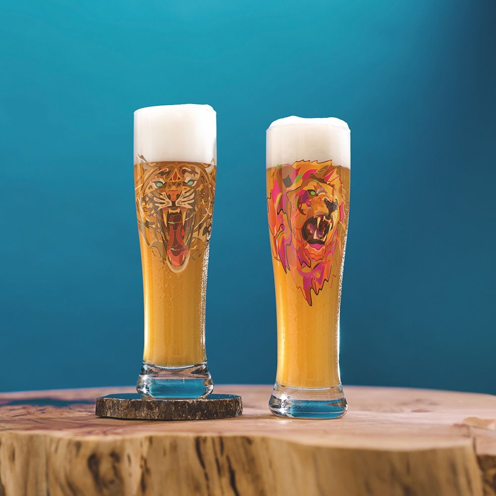 【德國 RITZENHOFF】傳承時光系列- 獅吼虎嘯小麥啤酒對杯(兩入)/ 646 ml