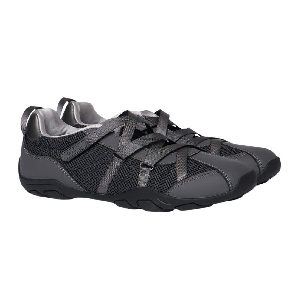 韓國 ROCKFISH ZANE X-STRAP SNEAKERS 女款 交叉綁帶運動鞋/ 炭灰色CHARCOAL/ 預購 24.5 cm