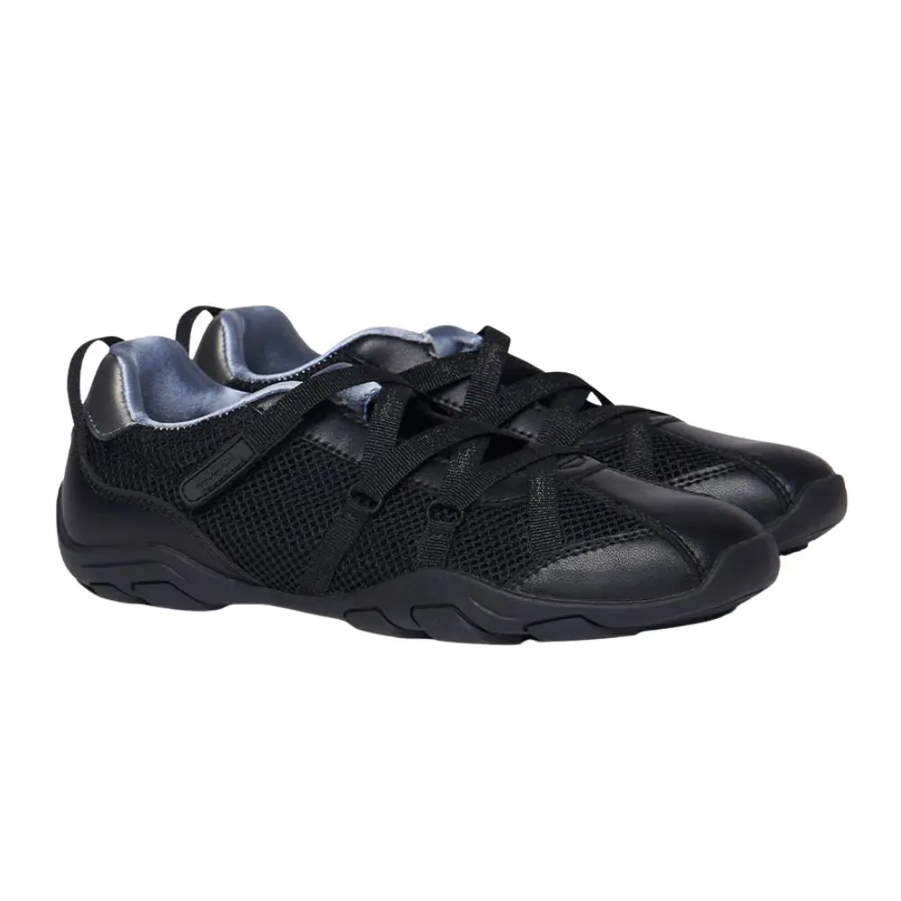 韓國 ROCKFISH ZANE X-STRAP SNEAKERS 女款 交叉綁帶運動鞋/ 黑色BLACK/ 預購 25 cm