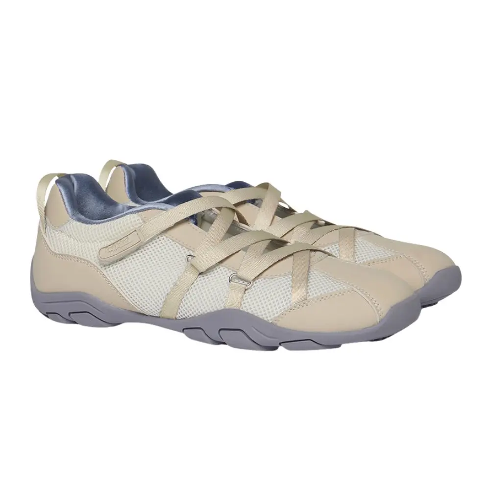 韓國 ROCKFISH ZANE X-STRAP SNEAKERS 女款 交叉綁帶運動鞋/ 米色BEIGE/ 預購 23 cm