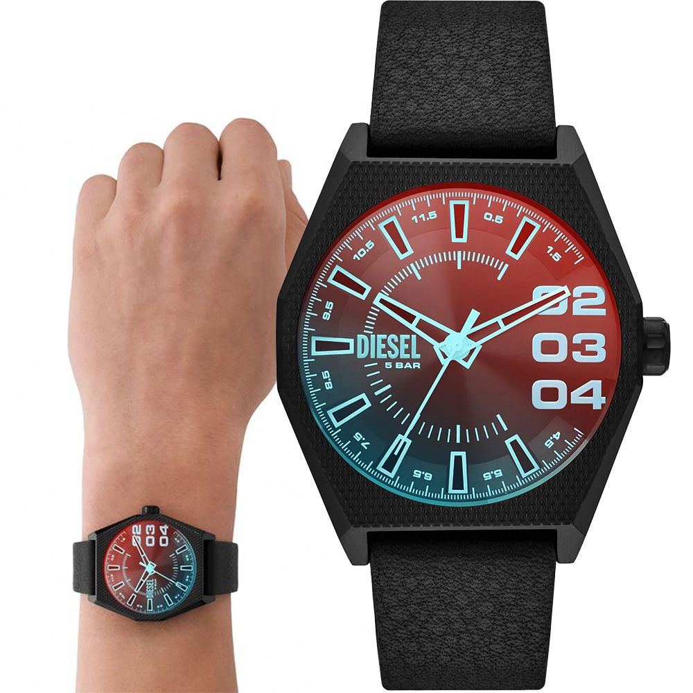 DIESEL Scraper 八角工業風炫彩手錶 男錶-42mm (DZ2175)