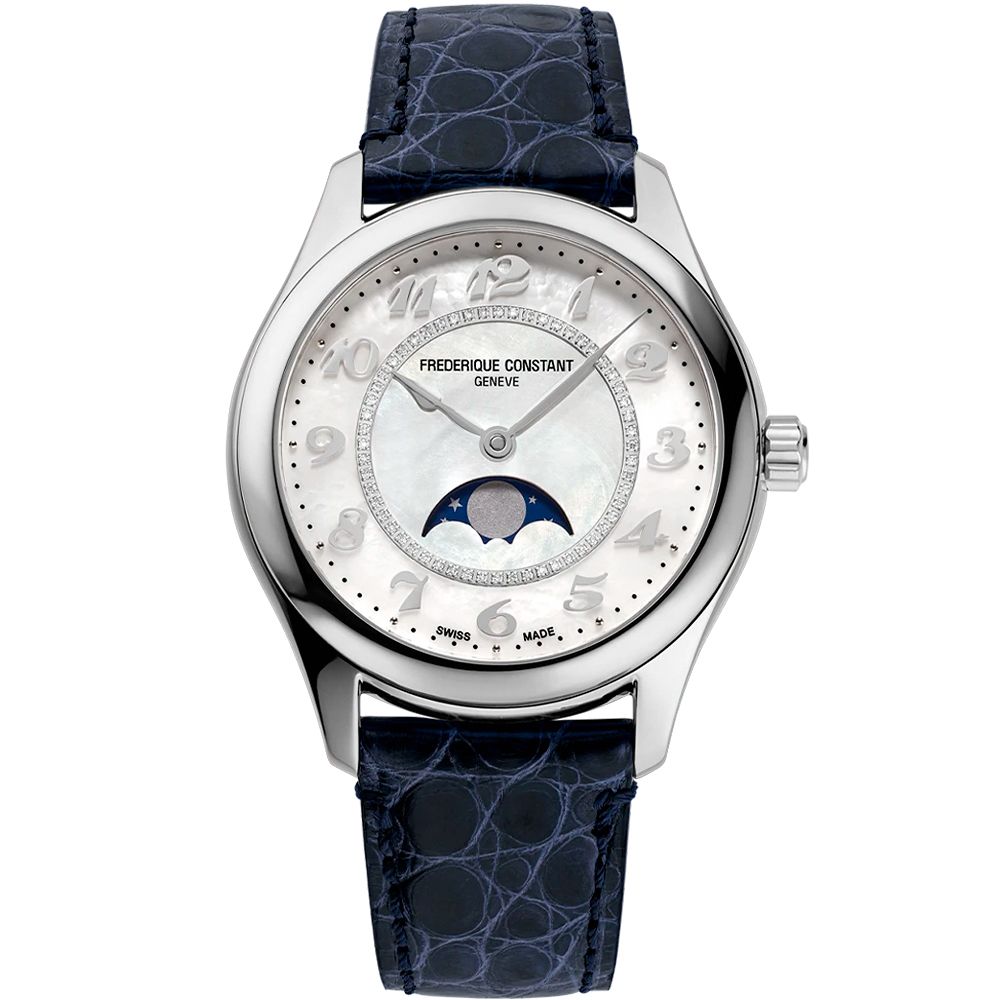 CONSTANT 康斯登 Elegance 珍珠貝月相鑽石機械女錶-36mm (FC-331MPWD3B6)