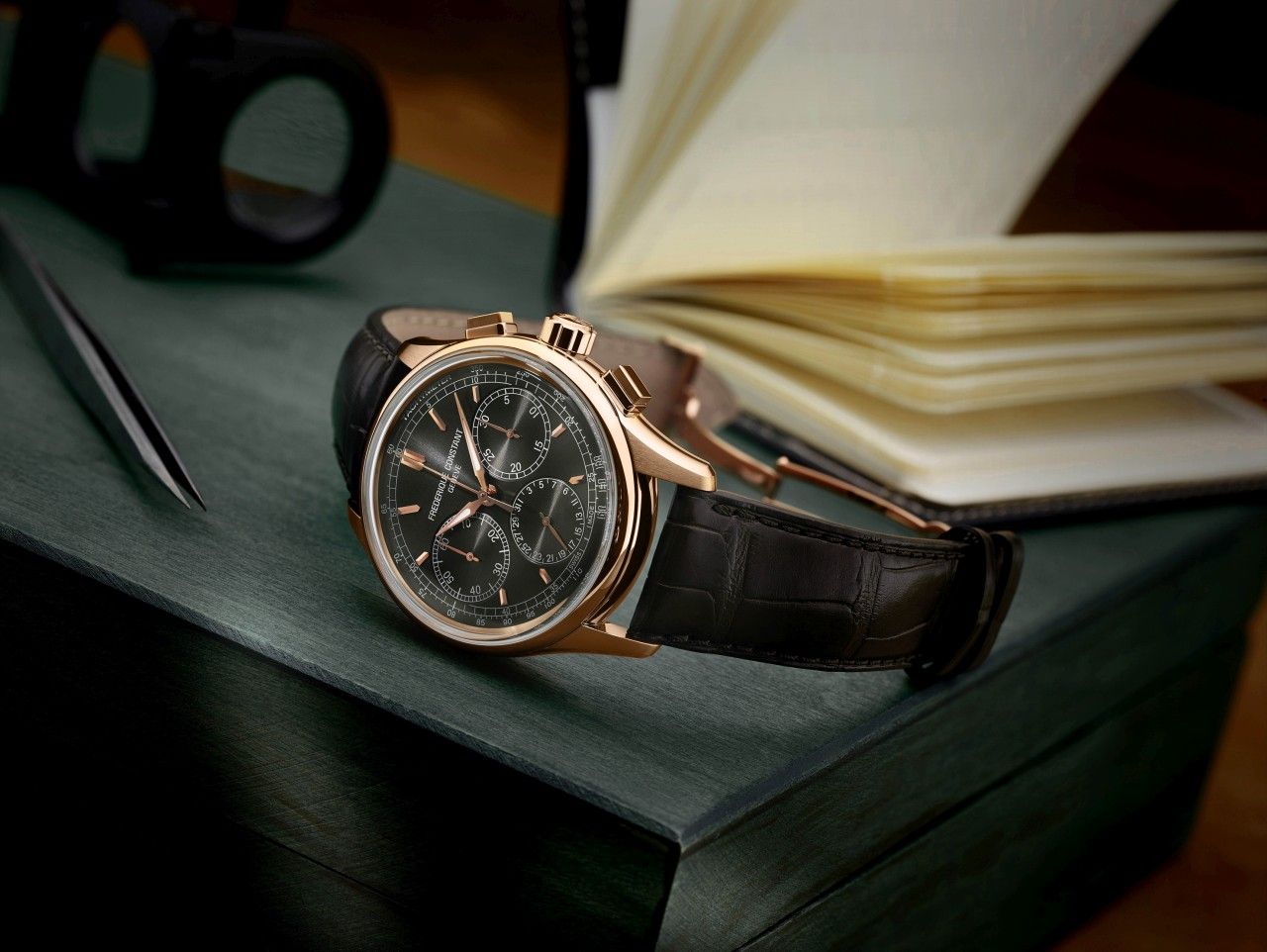 CONSTANT 康斯登 Flyback 飛返三眼計時自製機芯機械錶 (FC-760DG4H4)