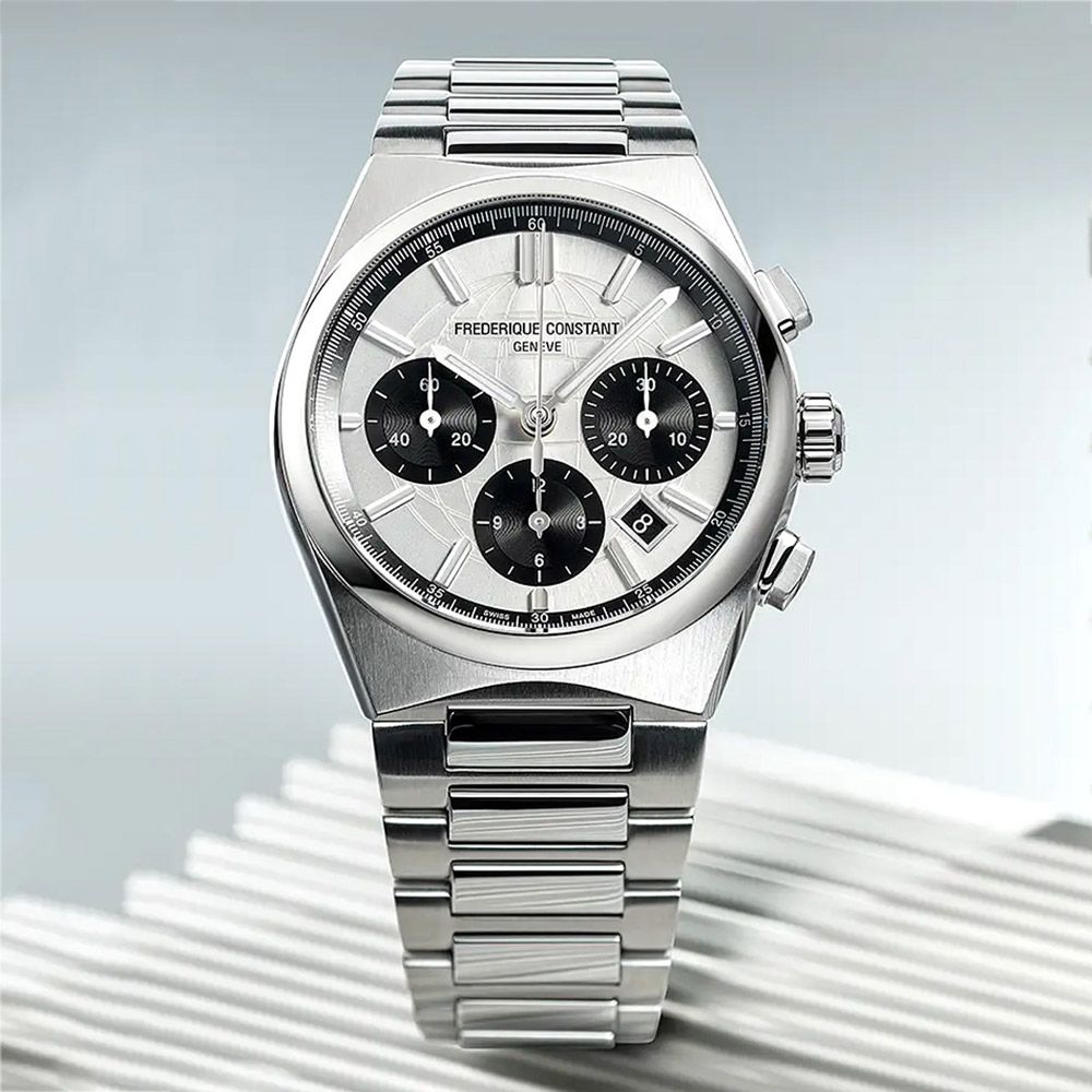 CONSTANT 康斯登 Highlife 限量熊貓錶 三眼計時自動機械套錶-41mm (FC-391SB4NH6B)