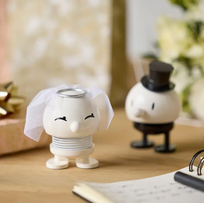 【哈特寶】Hoptimist Wedding Bride 丹麥微笑彈簧公仔-白