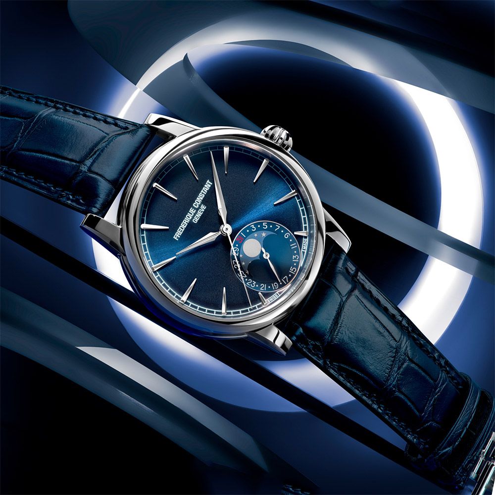 CONSTANT 康斯登 Manufacture 自製機芯月相日期機械錶-40mm (FC-716N3H6)