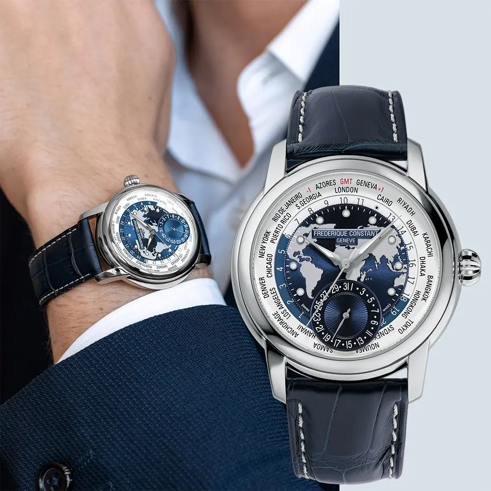 CONSTANT 康斯登 Worldtimer 限量世界時區機械錶 (FC-718NWWM4H6)
