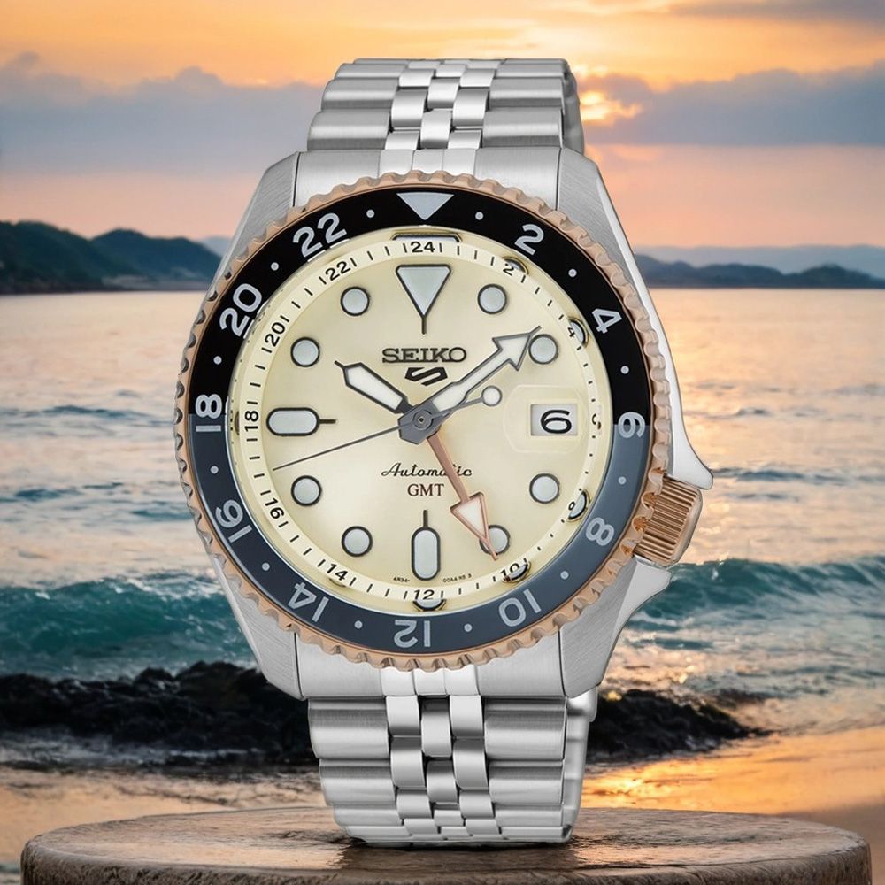 SEIKO 精工 5 Sports SKX 系列 亞洲限量版 GMT機械錶-42.5mm (SSK046K1/4R34-00N0S)