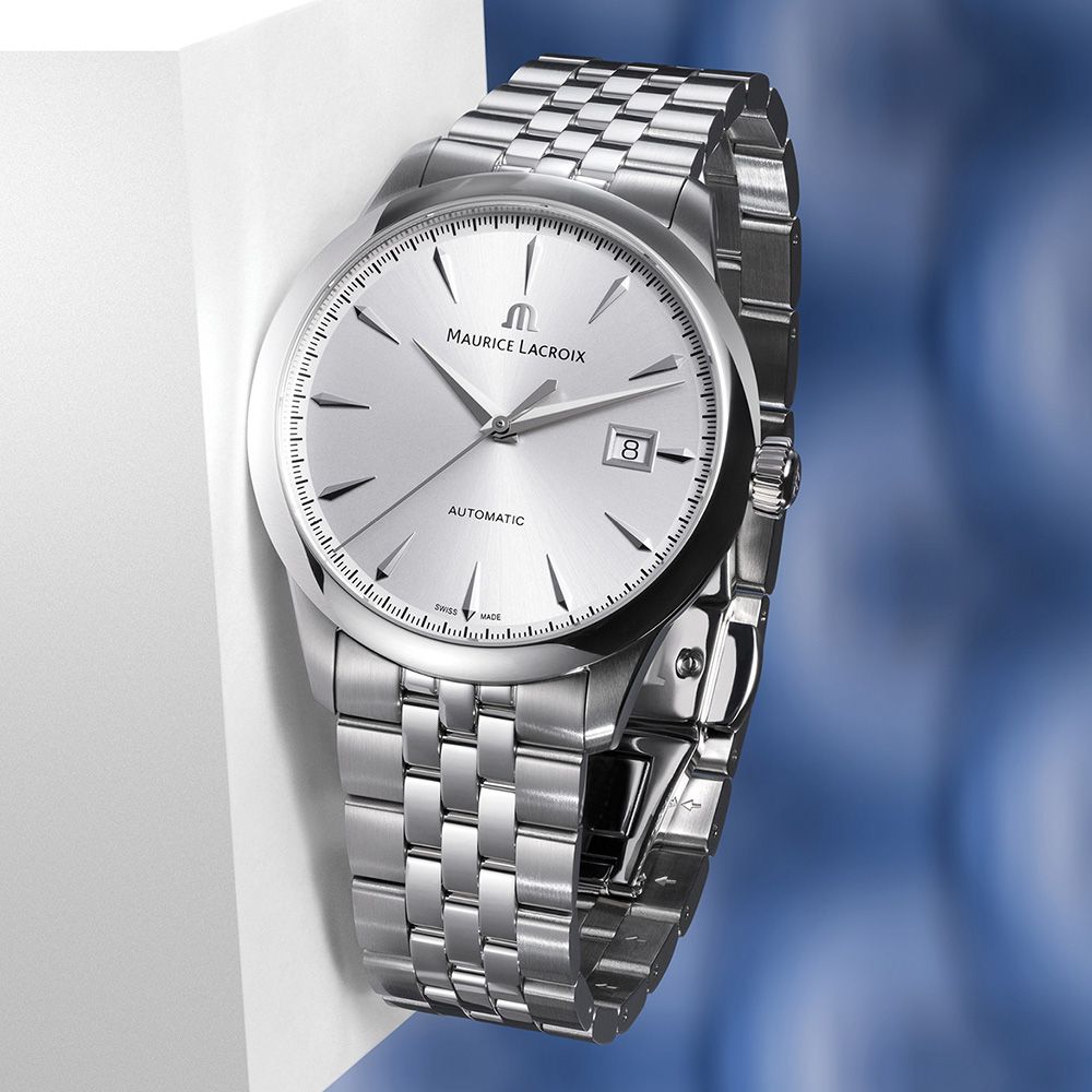 Maurice Lacroix 艾美錶 1975 系列 優雅復古日期機械錶 男錶-40mm (756008-SS002-130-1)