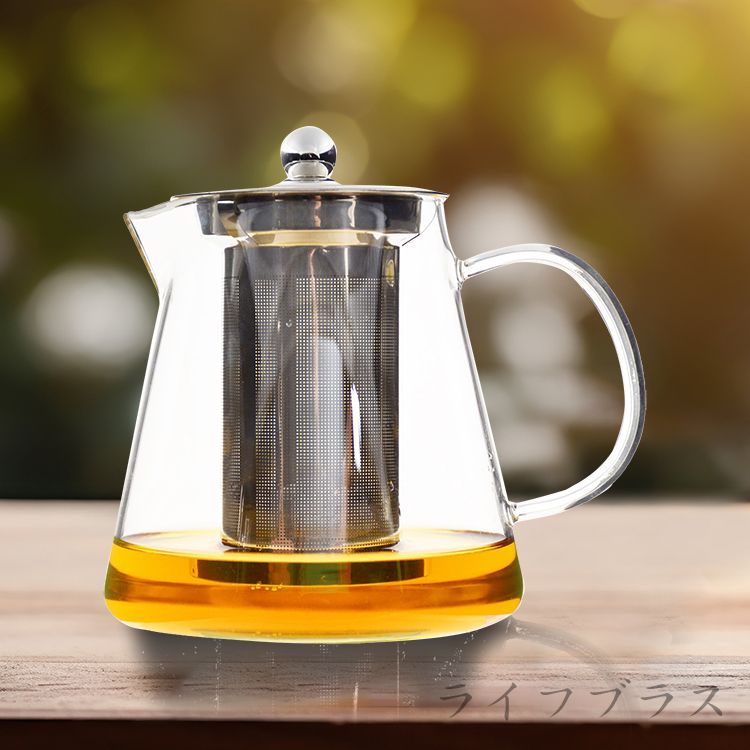 沏茶可直火玻璃濾泡茶壺-950ml-錐形-2入