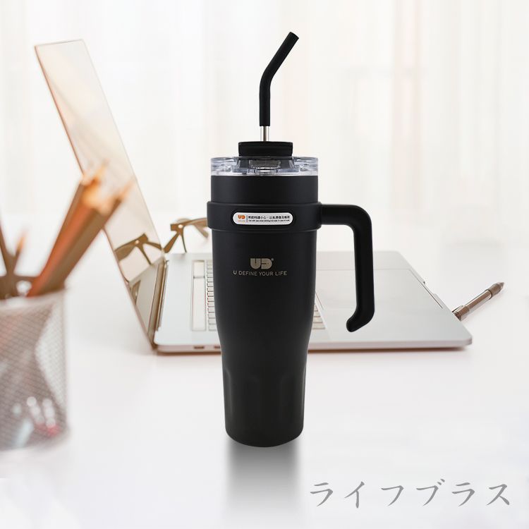304不鏽鋼手把夠飲杯-1200ml-1支/ 黑色