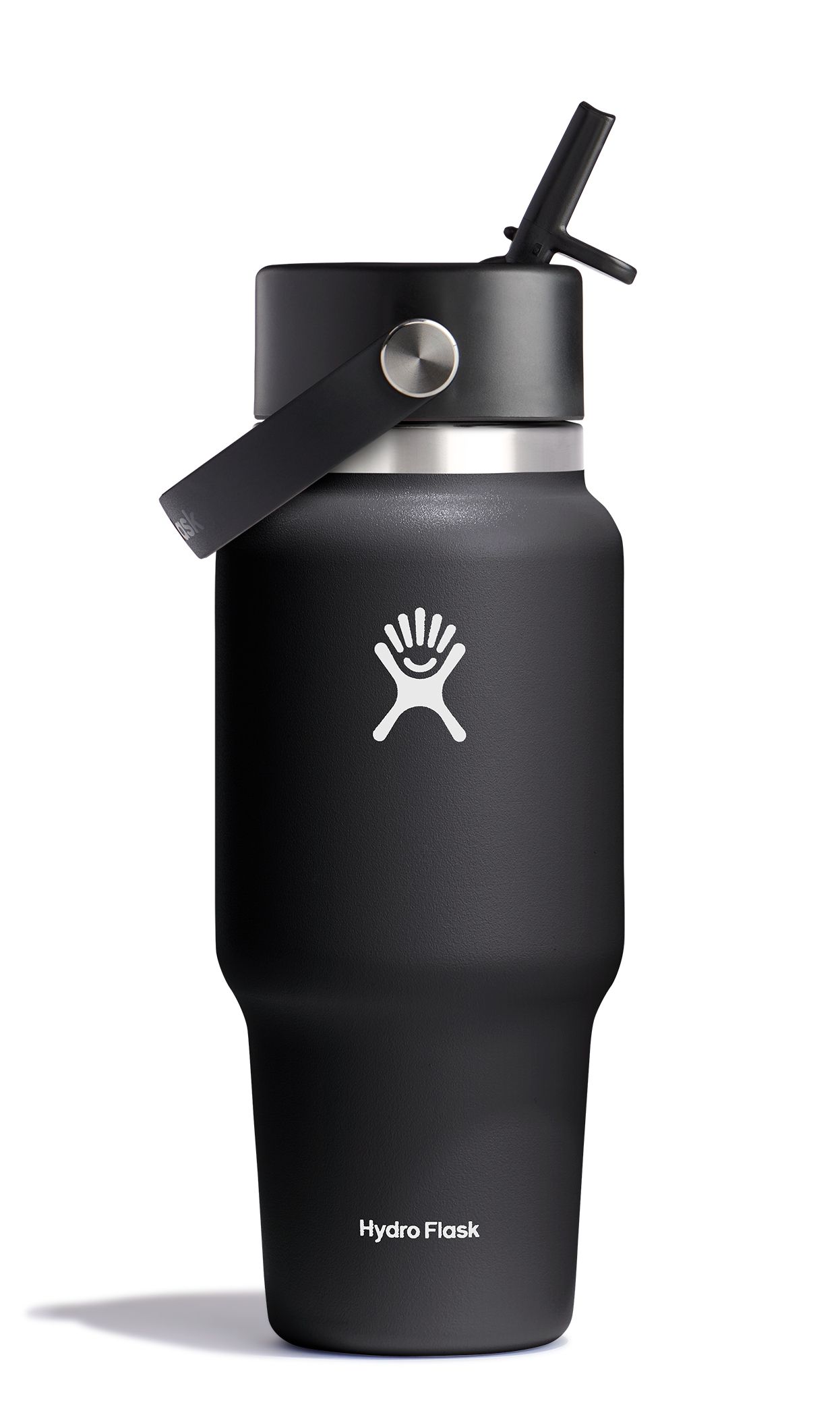 Hydro Flask 24oz寬口吸管隨行杯/ 時尚黑