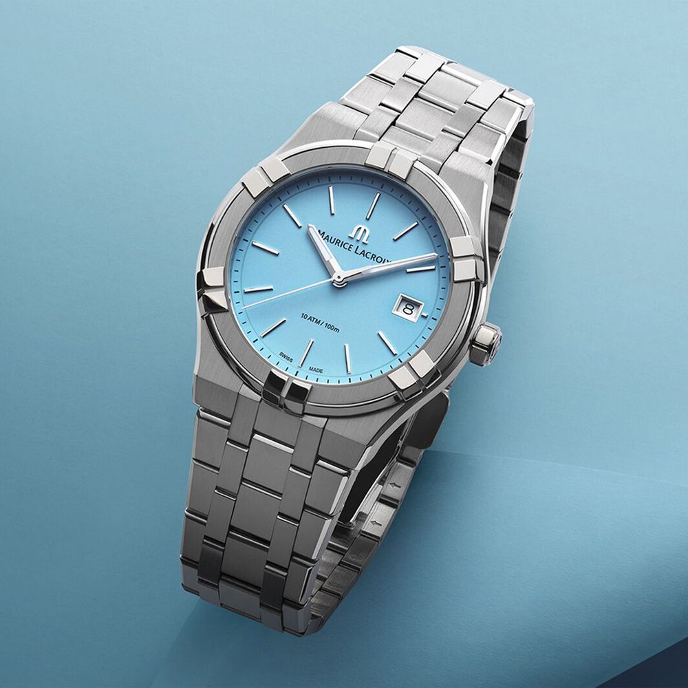 Maurice Lacroix 艾美錶 AIKON 系列 夏日特別版日期手錶-40mm (AI1108-SS002-431-1)
