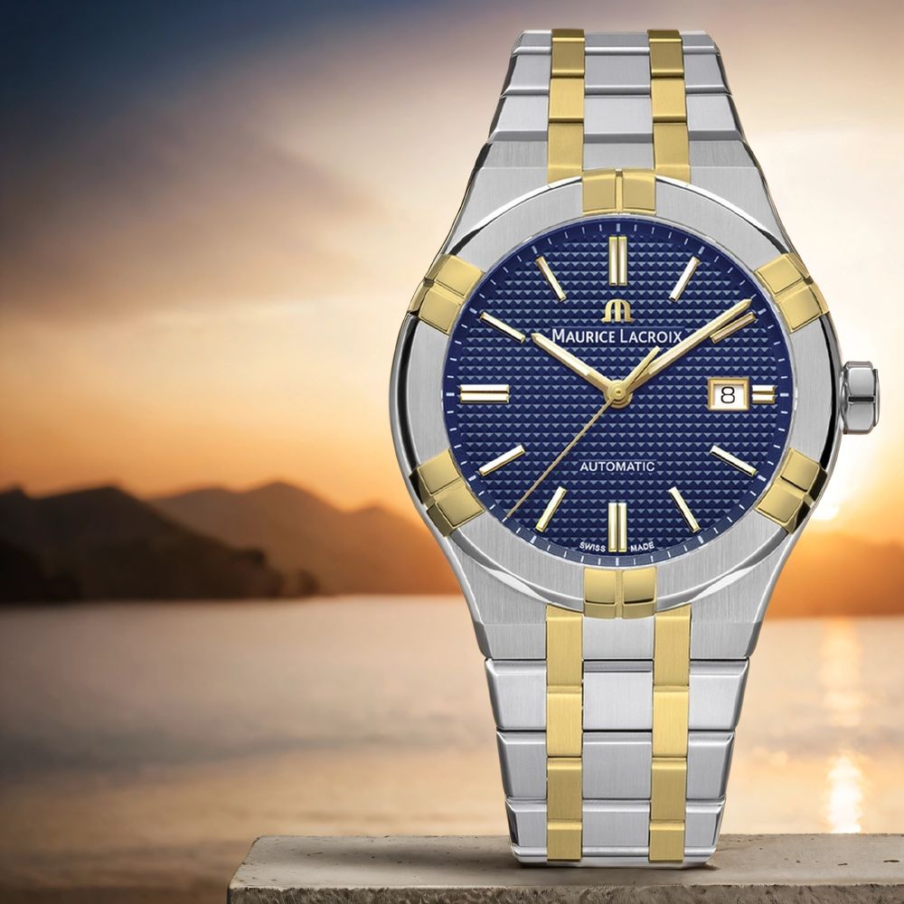 Maurice Lacroix 艾美錶 AIKON 鍍18K黃金 潛水機械錶-42mm (AI6008-SY013-432-1)