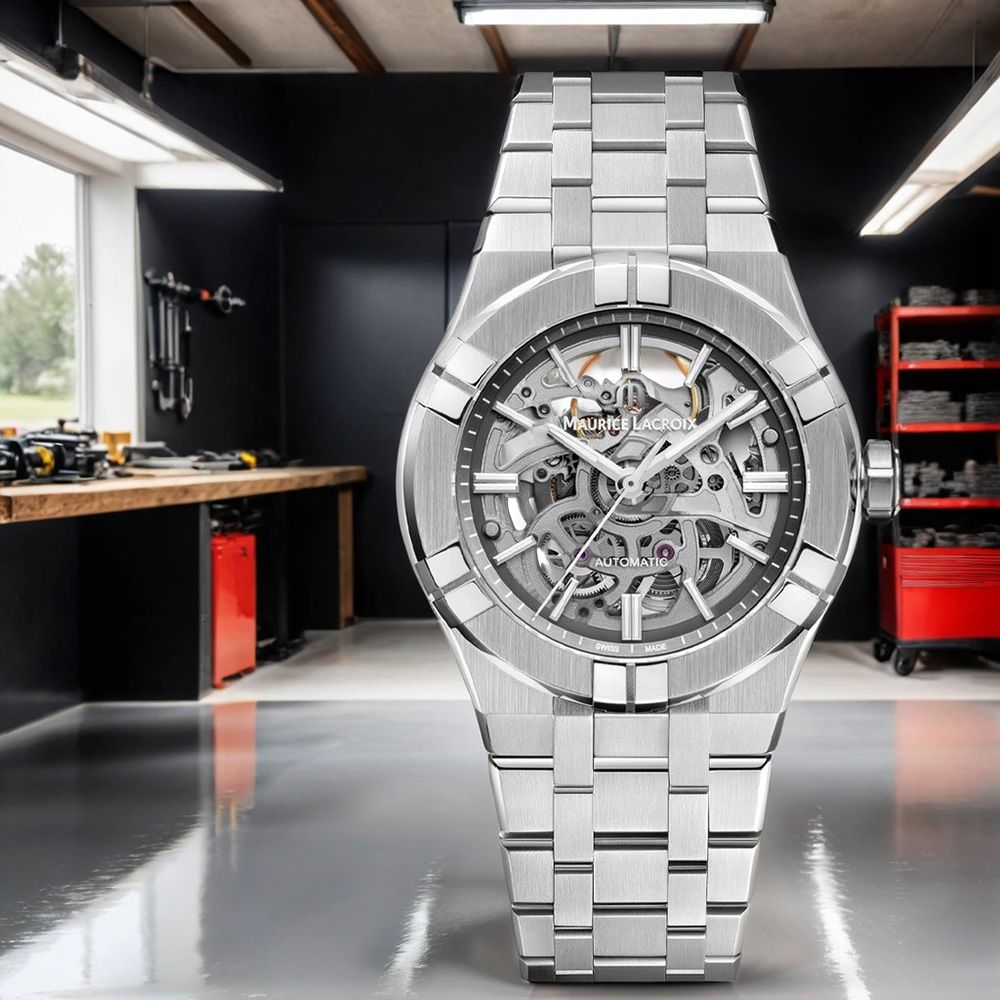 Maurice Lacroix 艾美錶 AIKON 鏤空機械錶-39mm (AI6007-SS002-030-1)