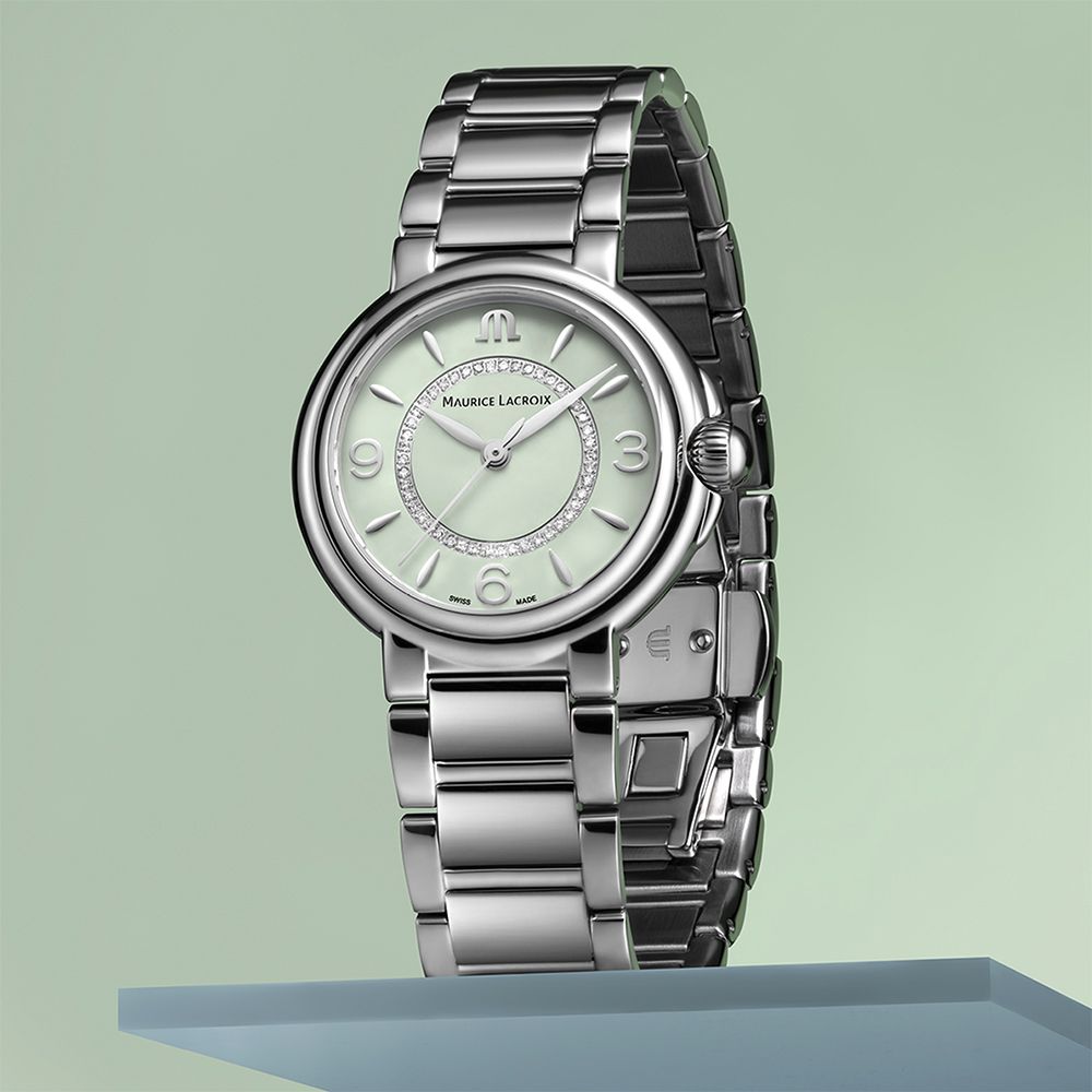 Maurice Lacroix 艾美錶 FIABA 顏色限定版鑽石女錶 (FA1104-SS002-G20-1)