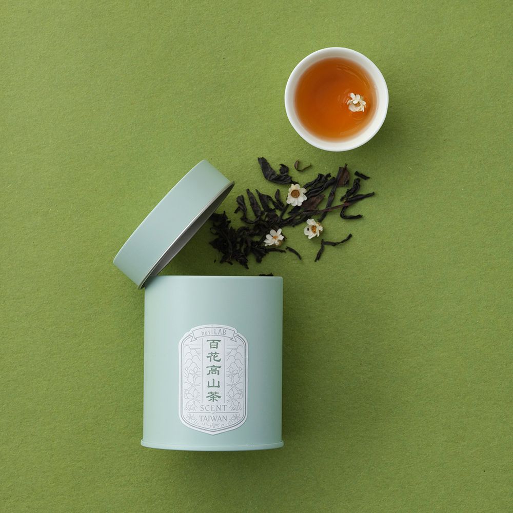 【hoi!LAB】台灣茶-天然大豆錫盒蠟燭220g/ 百花高山茶