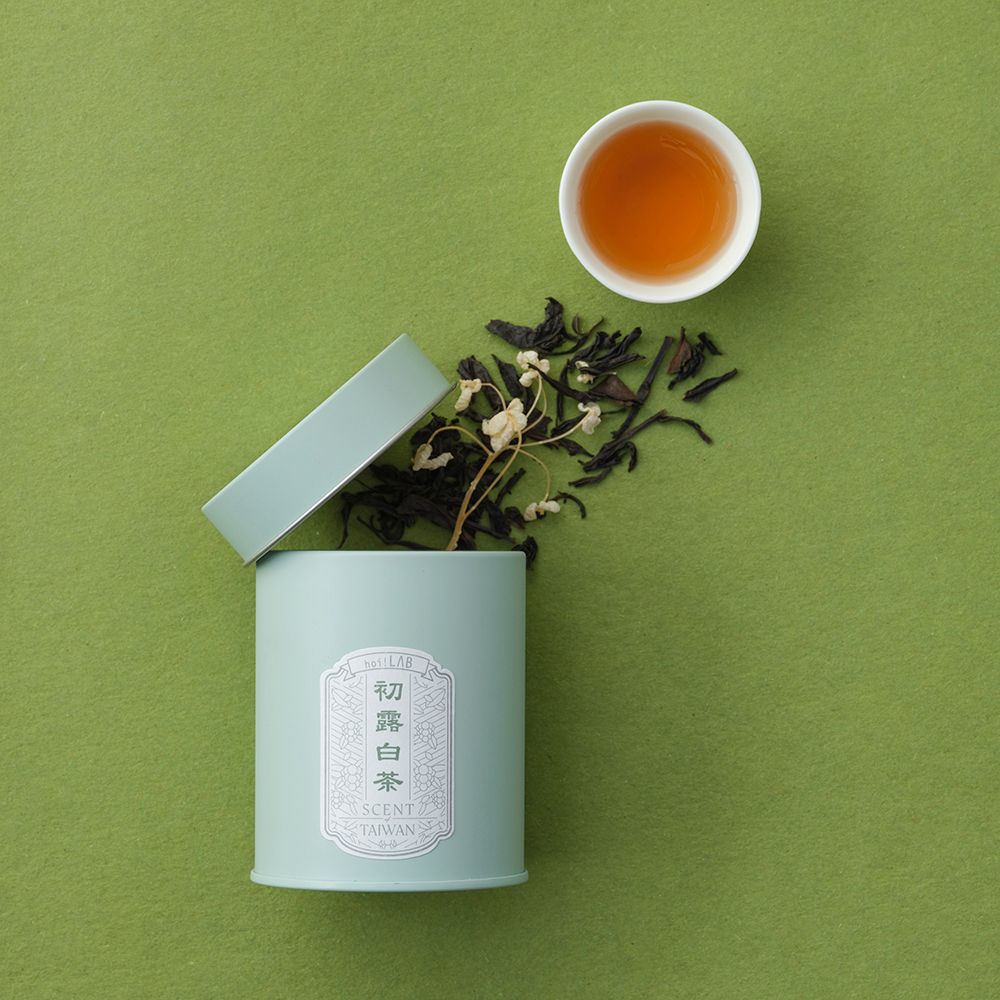 【hoi!LAB】台灣茶-天然大豆錫盒蠟燭220g/ 初露白茶