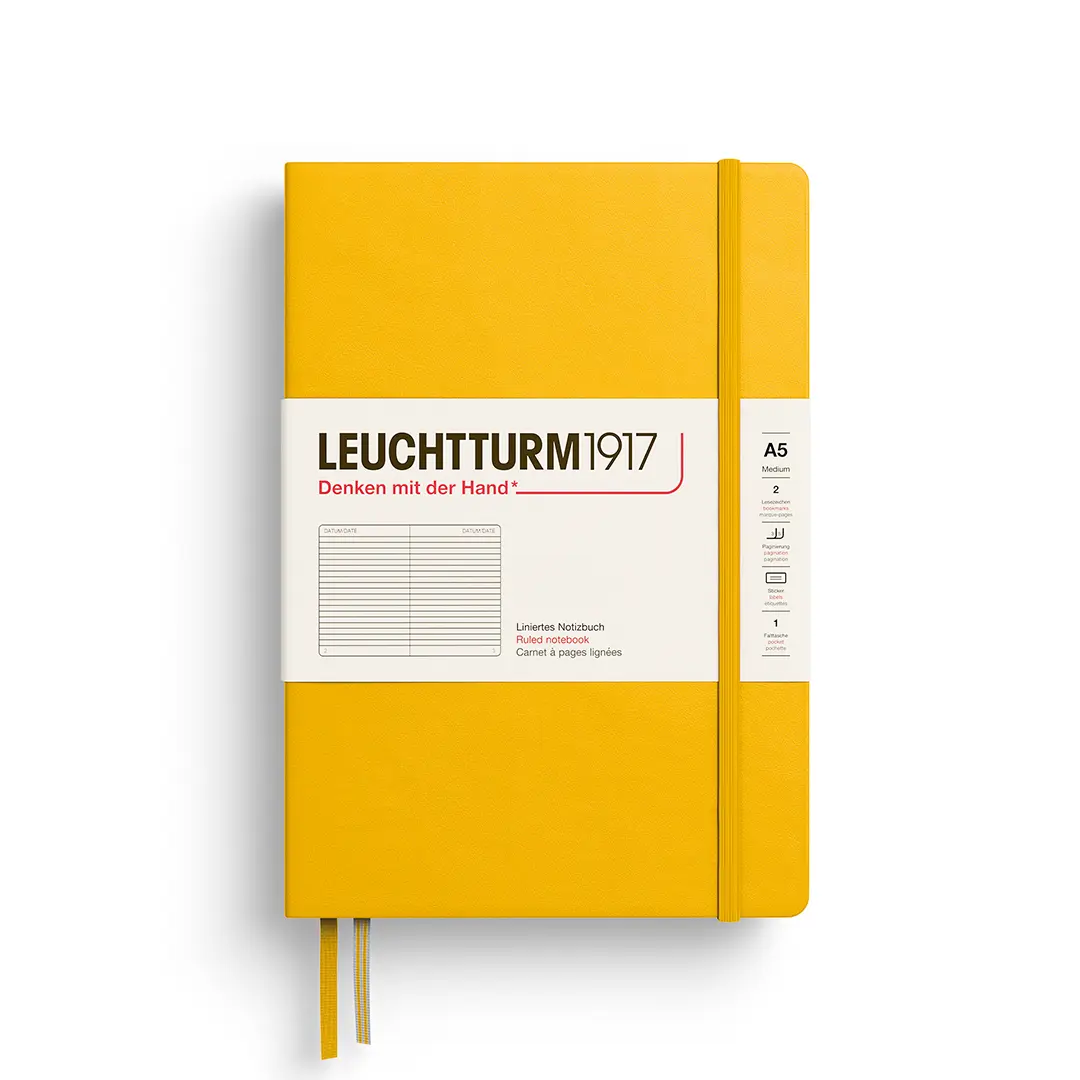 德國 LEUCHTTURM1917 硬殼筆記本/ A5/ 向日葵/ 橫線
