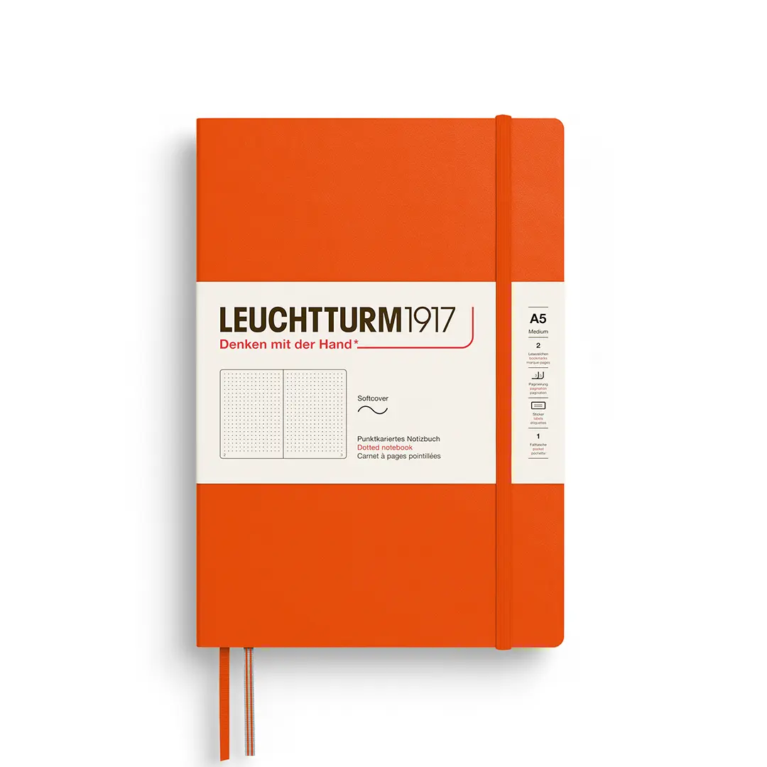 德國 LEUCHTTURM1917 軟殼筆記本/ A5/ 南瓜/ 方點