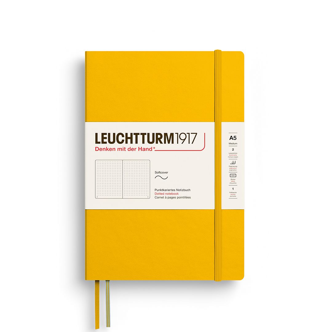 德國 LEUCHTTURM1917 軟殼筆記本/ A5/ 向日葵/ 方點