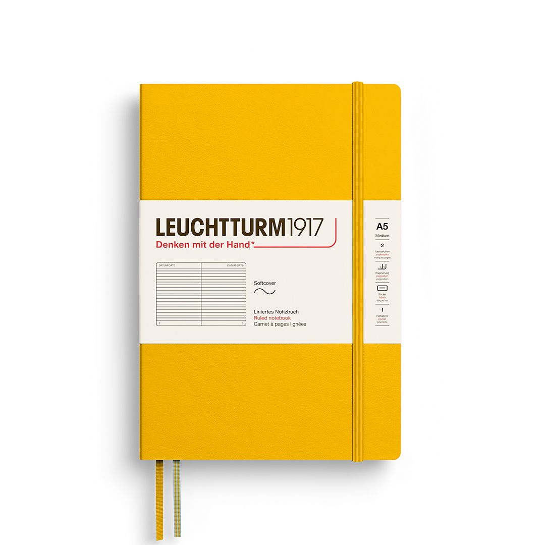 德國 LEUCHTTURM1917 軟殼筆記本/ A5/ 向日葵/ 橫線