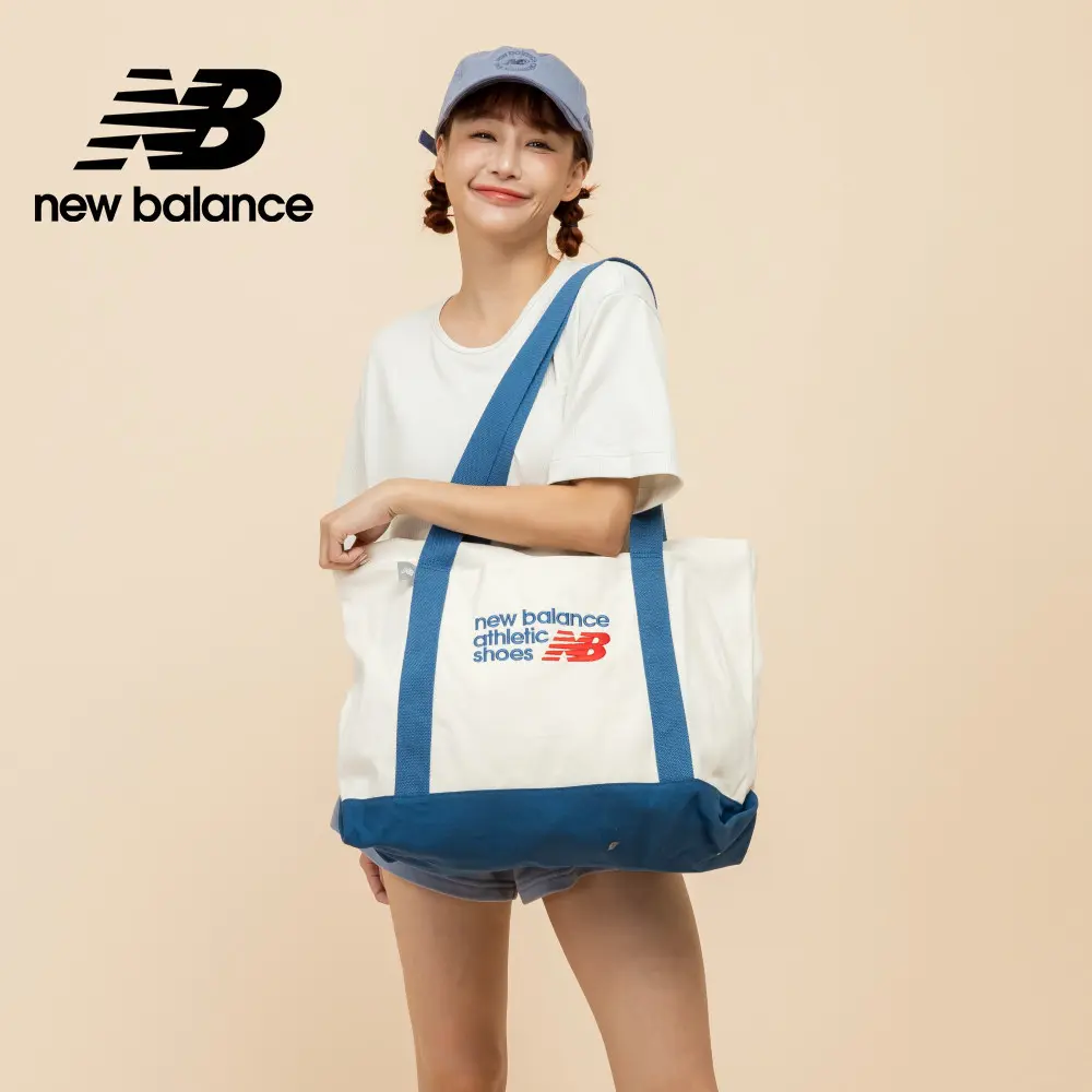 【New Balance】肩背托特包_LAB51501SET_中性_白藍色