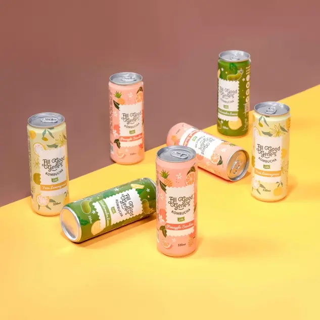 All Good Gene's好菌好俊康普茶/ 24入/ 綜合口味(冬瓜檸檬/蘋果派派/柚子檸檬草/鳳梨柑橘)