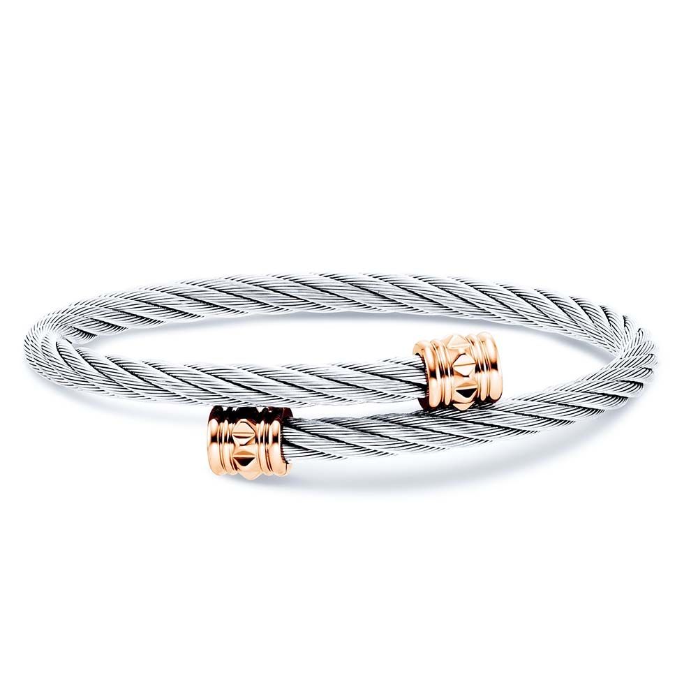 CHARRIOL 夏利豪 Celtic Bangle Clous 鋼索手環-L號(04-102-1268-0)