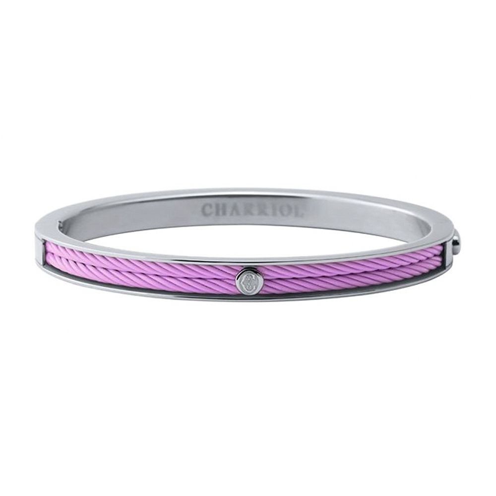 CHARRIOL 夏利豪 FOREVER COLORS SWEET LAVANDER 鋼索手環-M號(04-P01-1139-7)