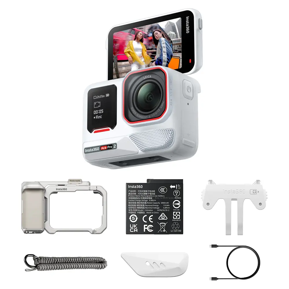 【預購排單】Insta360 Ace Pro 2 單電街拍套裝 公司貨 雪山白限定色組合