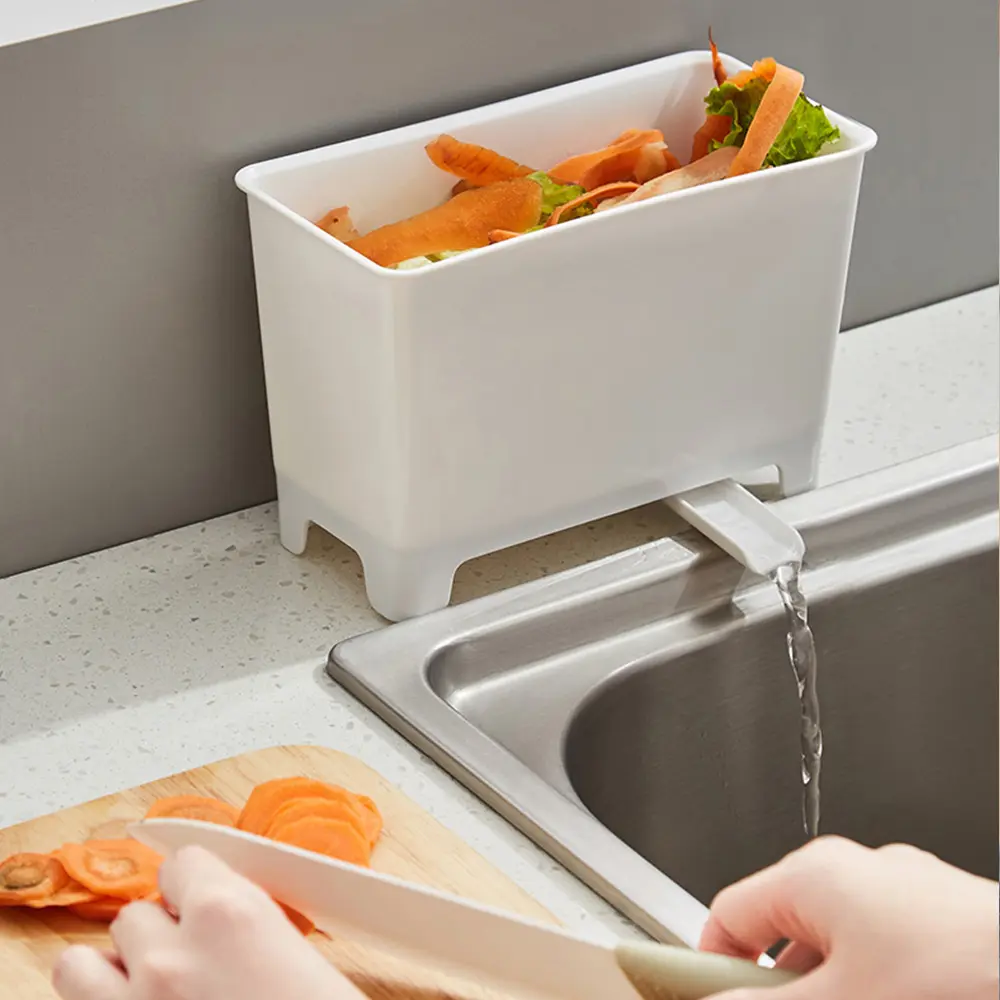 梵特 窄型水槽廚餘瀝水桶/水槽廚餘桶/食物殘渣垃圾桶