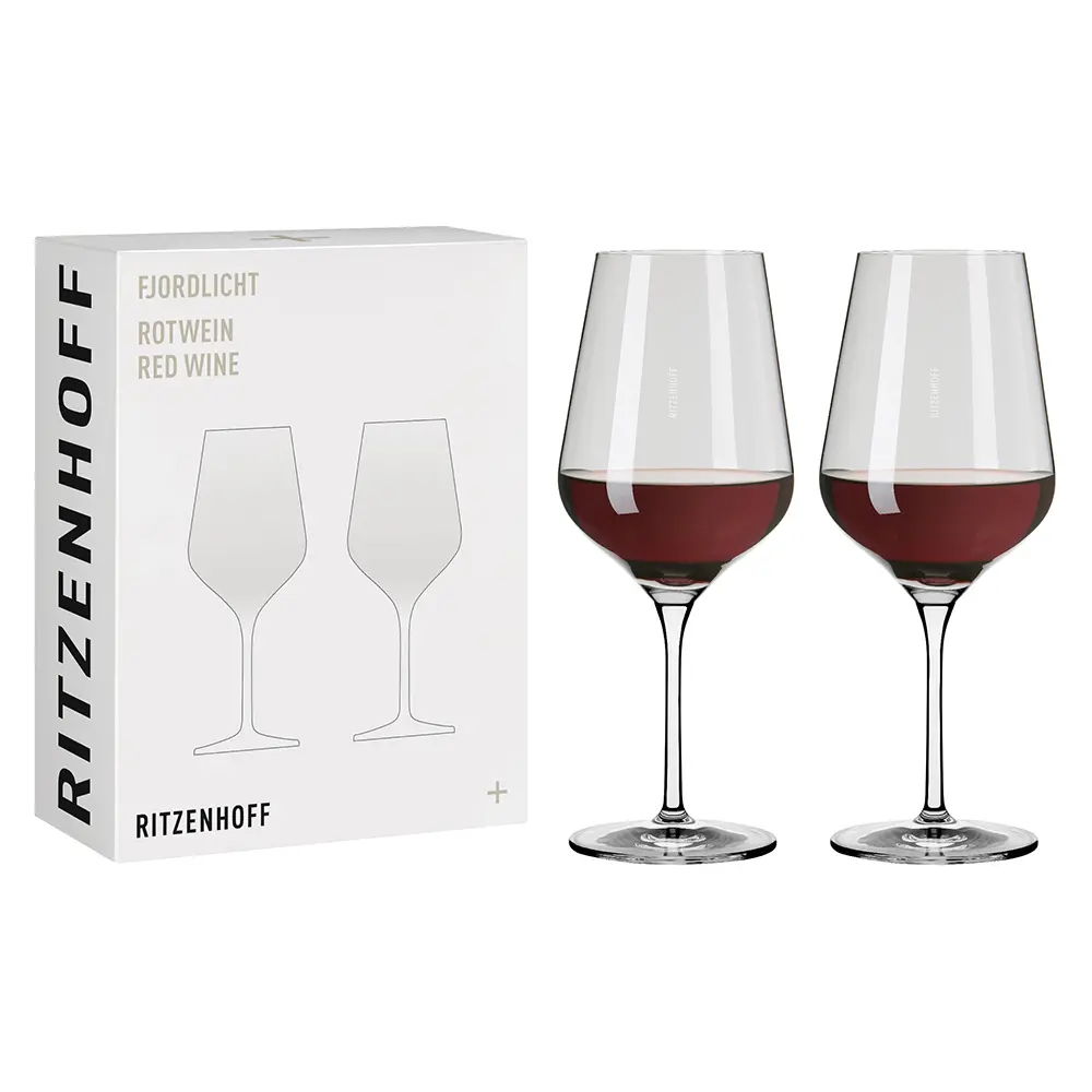 【德國 RITZENHOFF】峽灣之光系列- 大地灰紅酒對杯/ 570ml