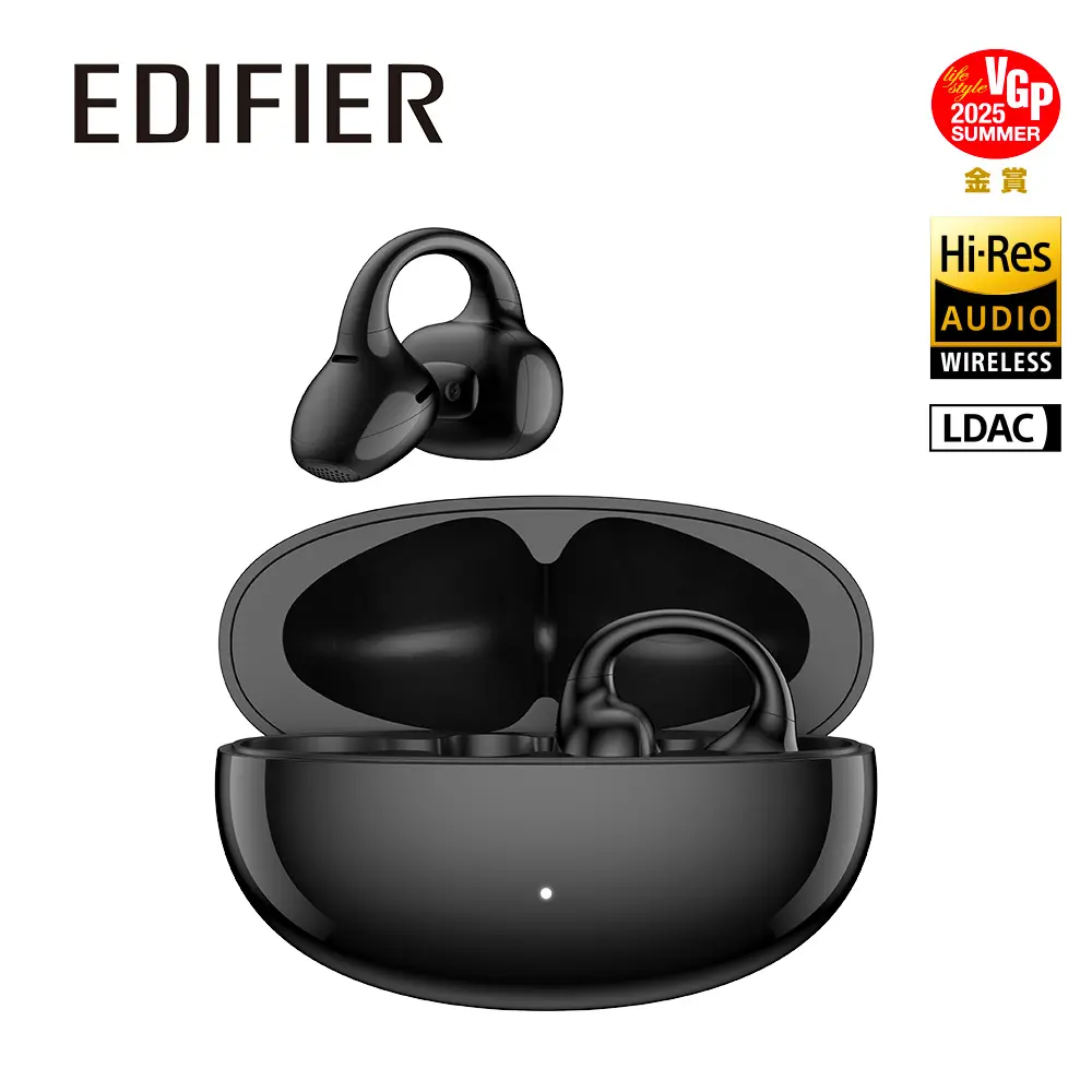 EDIFIER LolliClip 開放式降噪耳夾耳機/ 黑色