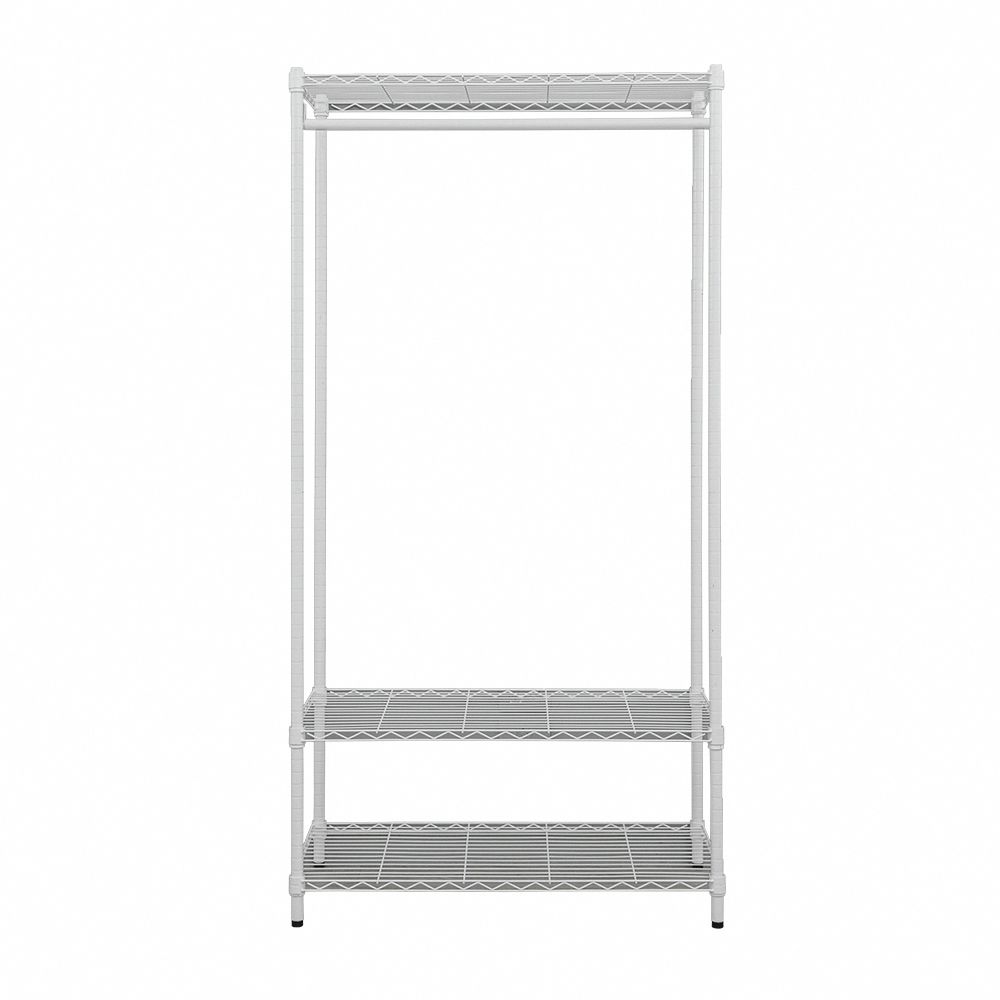 【dayneeds】輕型 90x45x180公分 三層單桿衣櫥/ 白色