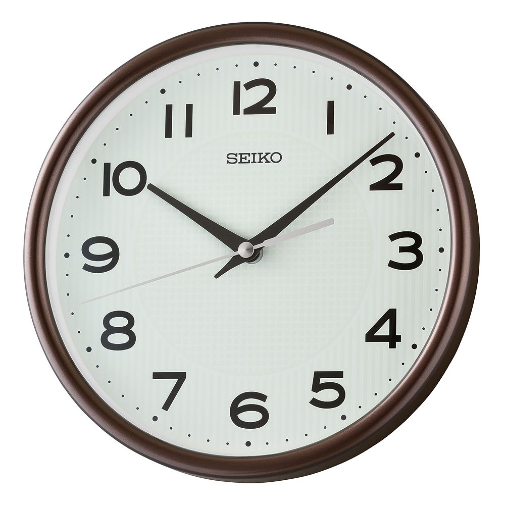 SEIKO 精工 全面夜光 滑動式秒針靜音兩用鐘 時鐘-棕框 (QXA836B)