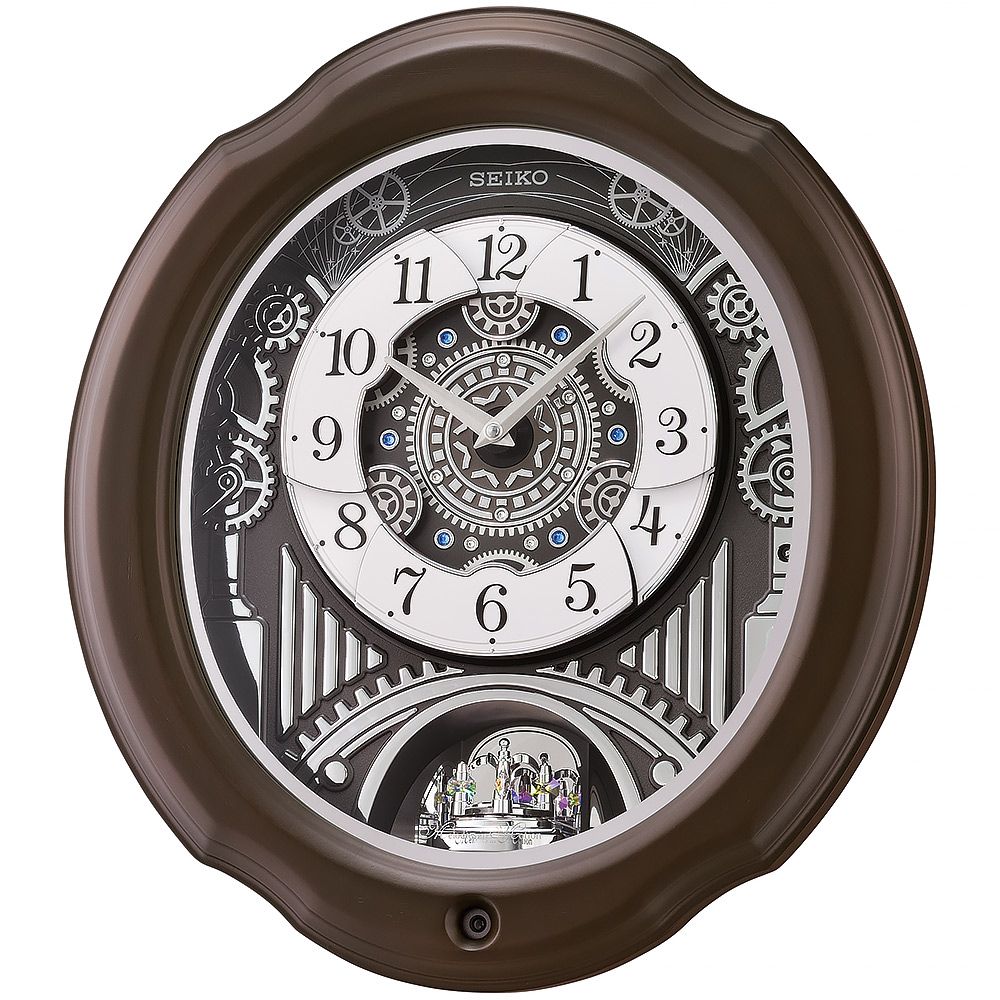 SEIKO 精工 典雅木質音樂時鐘 掛鐘 (QXM609N)