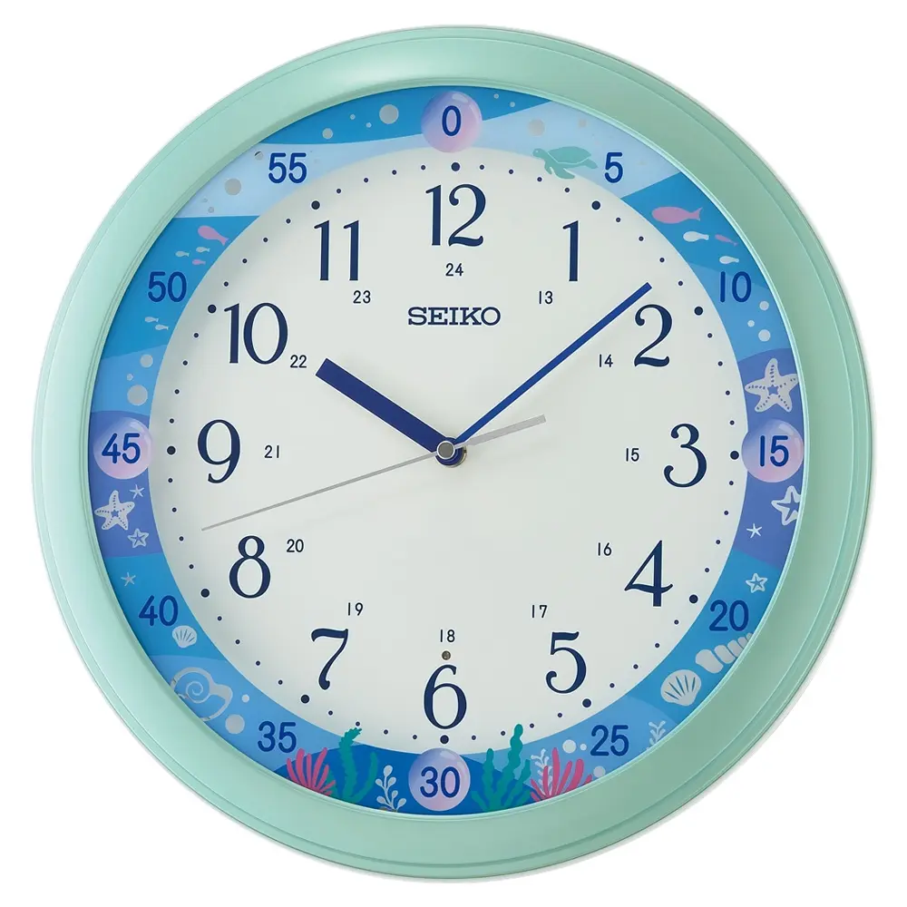 SEIKO 精工 海洋世界 持續燈光指針式時鐘 掛鐘 (QHA010M)