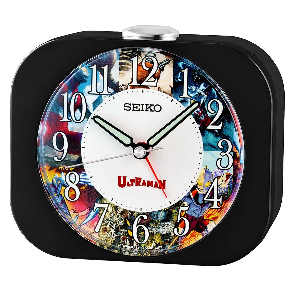 SEIKO 精工 超人力霸王 鹹蛋超人 靜音貪睡鬧鐘 (QHE913K)