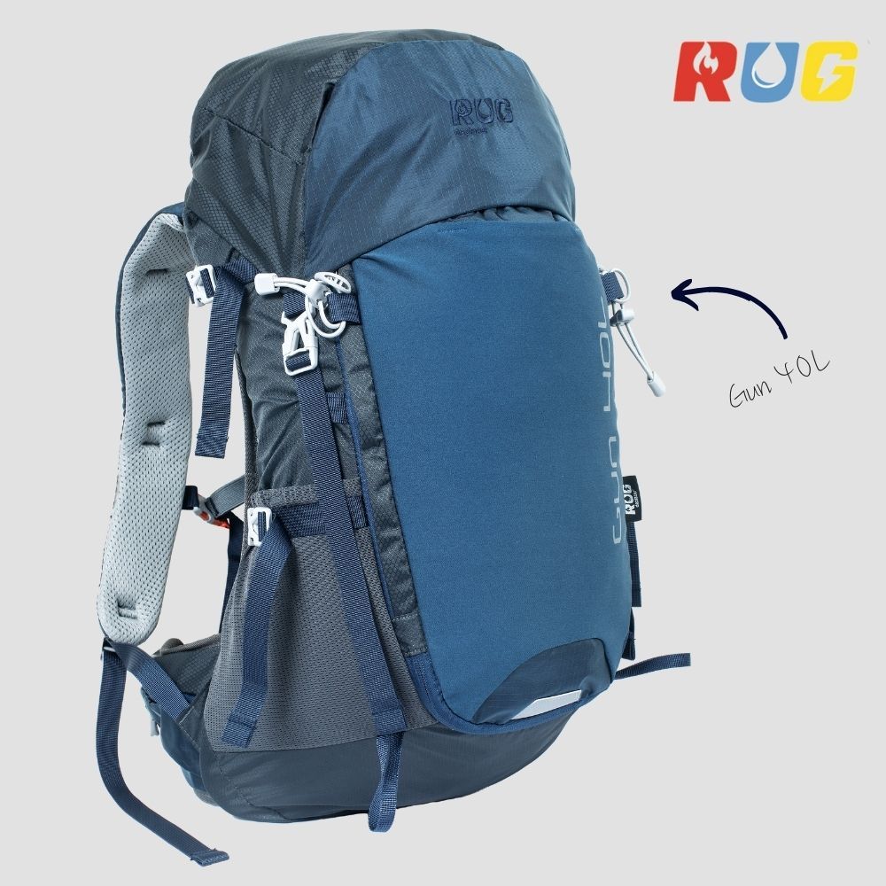 【RUG】Gun 40L 多功能健行背包 海軍藍 (健行背包 徒步旅行背包 登山背包)