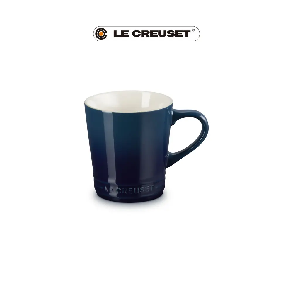 LE CREUSET瓷器V馬克杯/ 330ml/ 極光午夜藍