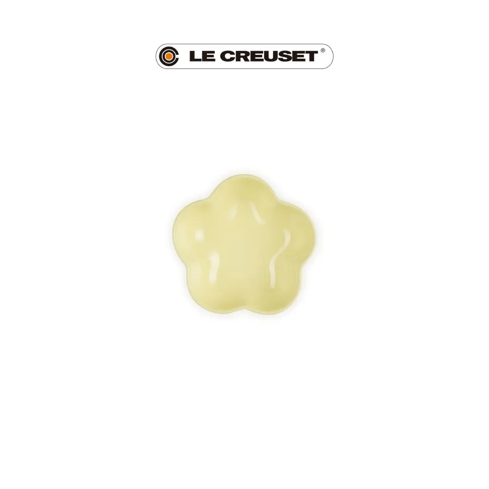 LE CREUSET瓷器花型盤/ 小/ 愛麗絲黃