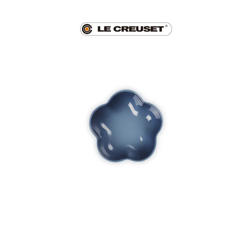 LE CREUSET瓷器花型盤/ 小/ 水手藍
