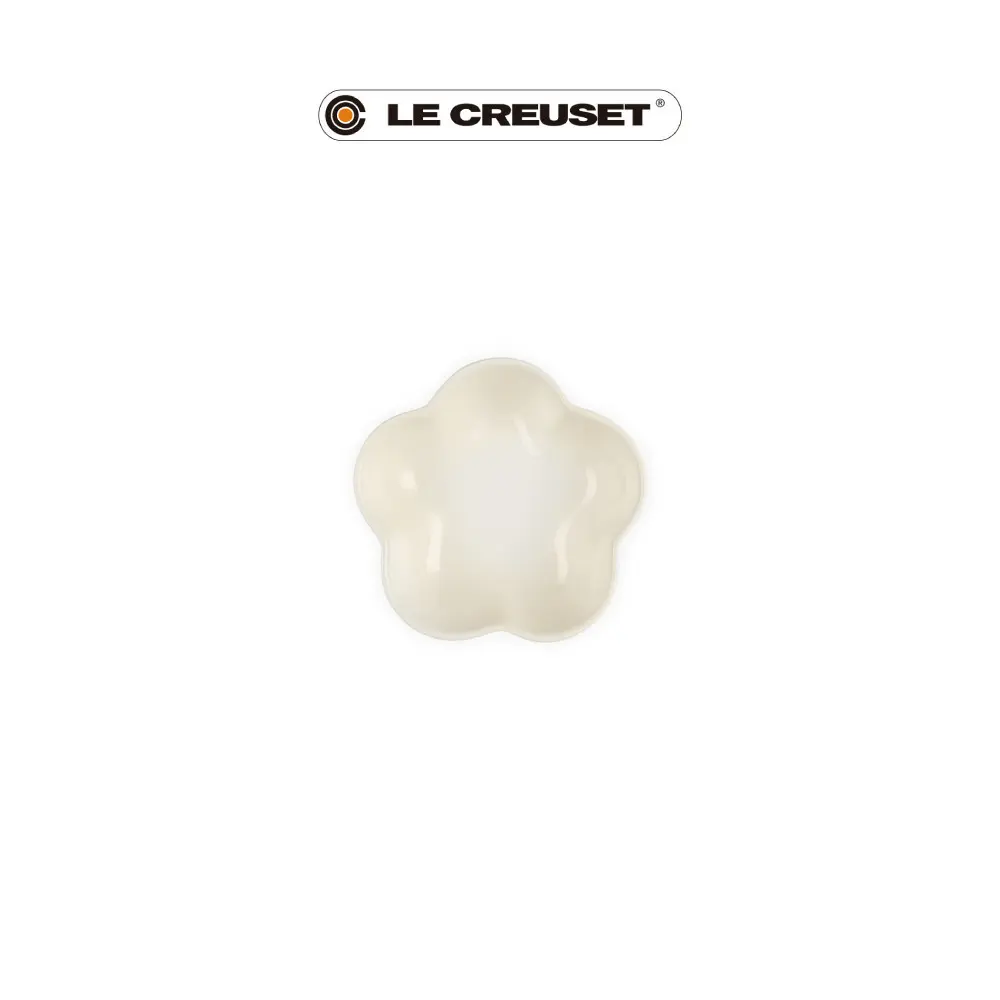 LE CREUSET瓷器花型盤/ 小/ 蛋白霜