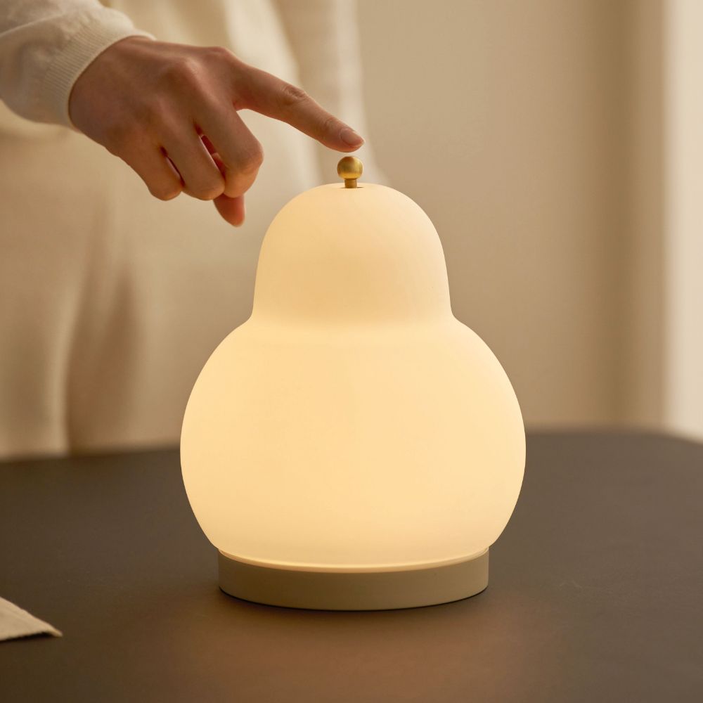 LUMIR｜Yeolmae韓國無線便攜燈 白色霧面玻璃-沙色底座