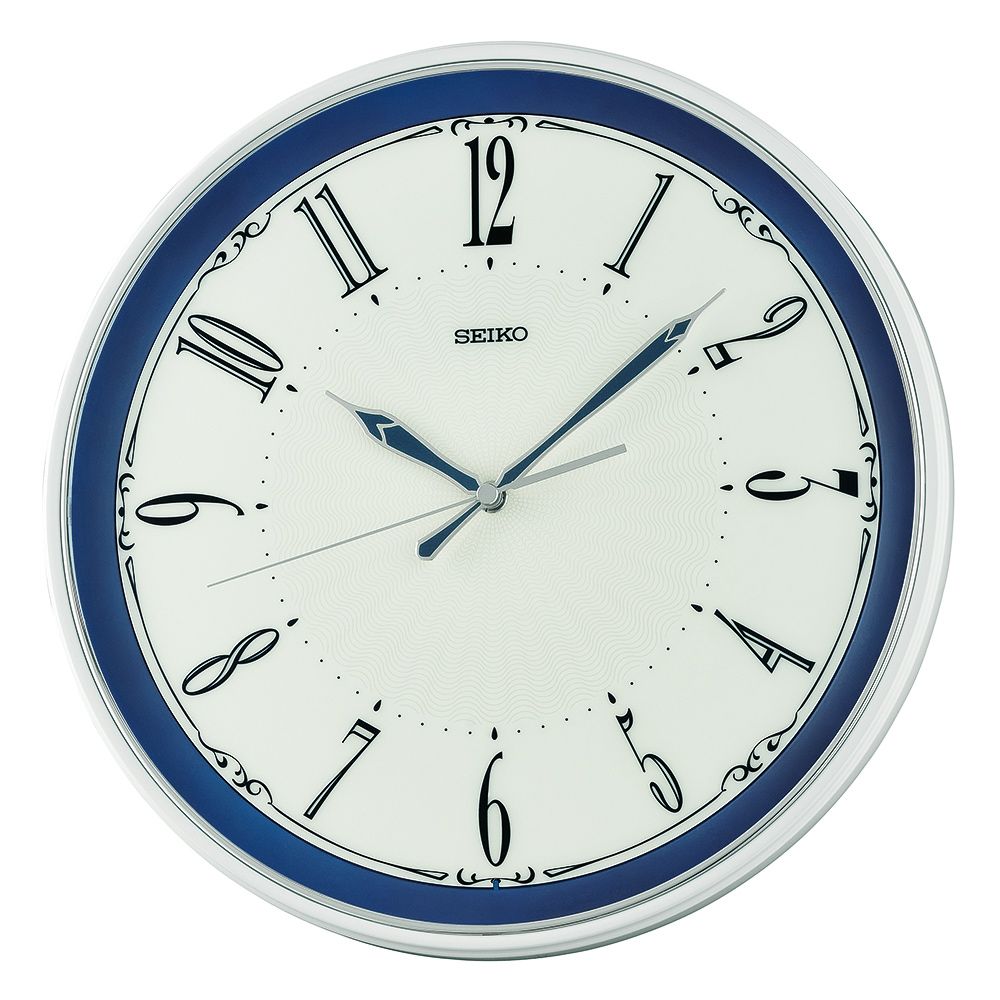 SEIKO 精工 歐式風格 滑動式秒針靜音掛鐘 時鐘 (QXA834W)