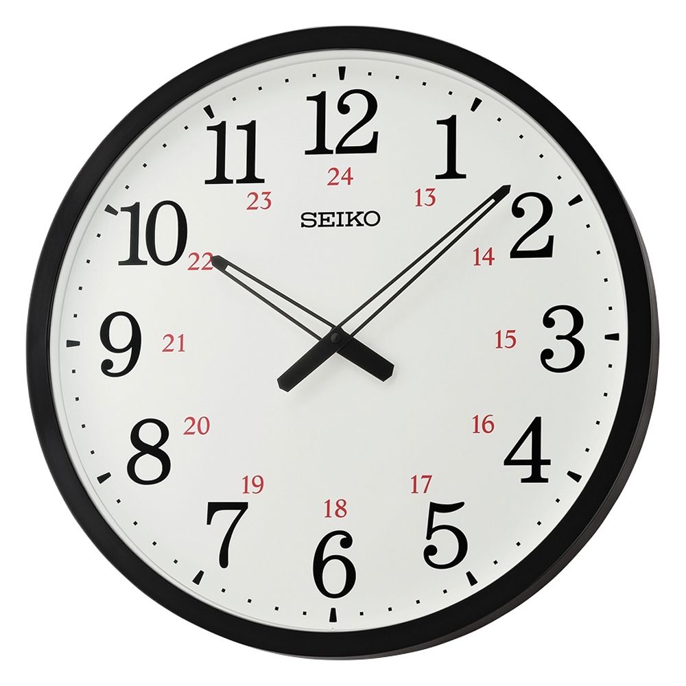 SEIKO 精工 辦公室商務風24小時顯示指針式掛鐘 時鐘 (QXA819K)