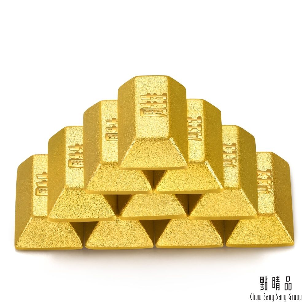 點睛品 珍藏金磚造型小金豆10塊 (2.6錢/10克)_計價黃金