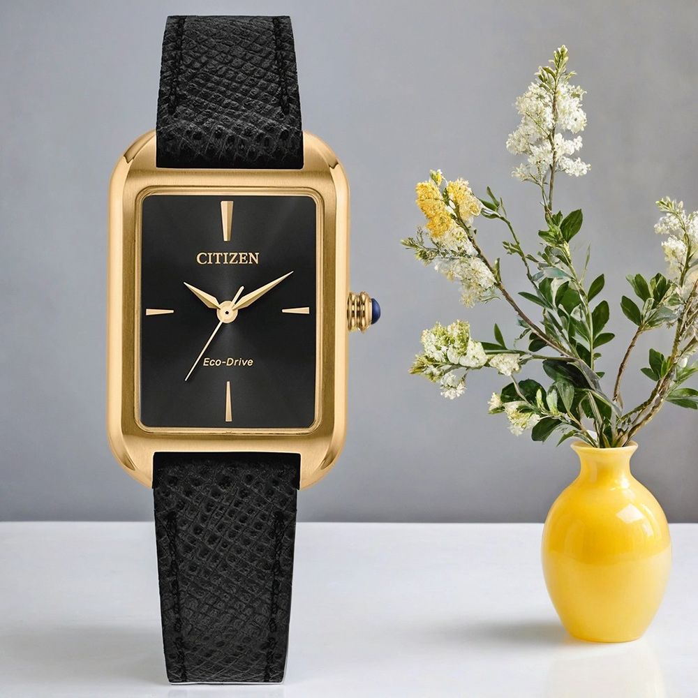 CITIZEN 星辰 L系列 光動能方形女錶-23.5x35mm  (EM1192-01E)